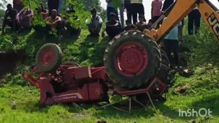 त्योंथर: मनिका में मजदूरों से भरा ट्रैक्टर पलटा, 6 घायल, जनेह थाना क्षेत्र का मामला