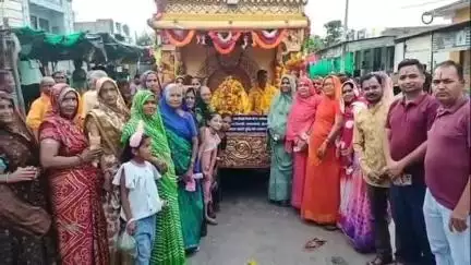 रायपुर: रायपुर कस्बे में निकली राष्ट्र जागरण ज्योति कलश यात्रा, जगह-जगह हुआ स्वागत
