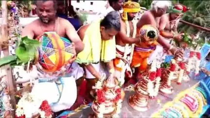 திருவெறும்பூர்: போலீஸ் காலனி அருள்மிகு ஞானவிநாயகர் ஆலயம் அஷ்டவந்தன மகா கும்பாபிஷேகம் - ஆயிரக்கணக்கான பக்தர்கள் தரிசனம்