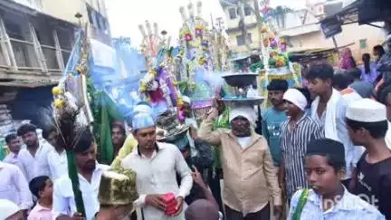 ಹಾವೇರಿ: ಹಾವೇರಿ ನಗರದಲ್ಲಿ ಶ್ರದ್ಧಾ ಭಕ್ತಿಯಿಂದ ಜರುಗಿದ ಮೊಹರಂ; ನಗರದಲ್ಲಿ ಅಲೈ ದೇವರ ಮೆರವಣಿಗೆ
