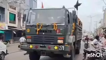 मल्हारगढ़: आर्मी हवलदार का पार्थिव देह पिपलियामंडी पहुंचा, नागरिकों ने दी श्रद्धांजलि