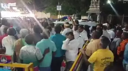 தென்காசி: குற்றாலநாதர் ஆலயத்தில் மற்றும் சுற்றுப்புற பகுதிகளிலும் அமைச்சர் சேகர்பாபுதீன் ஆய்வு மேற்கொண்டார்