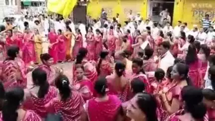 बागीदौरा: बड़ोदिया में पहली बार मुनि श्री शुद्ध सागर जी महाराज और अकमप सागरजी महाराज का चातुर्मास के लिए नगर में प्रवेश हुआ
