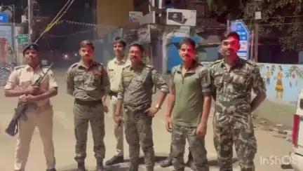 नवादा: नवादा में ताजिया जुलूस संपन्न होने के बाद सुरक्षा को देखते हुए सड़कों पर किया गया विशेष पेट्रोलिंग