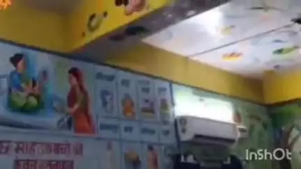 भितरवार: एनआरसी में अचानक छत का प्लास्टर गिरा, बड़ा हादसा टला