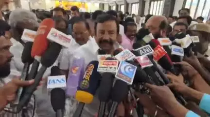 புதுக்கோட்டை: பாஜகவுடன் கூட்டணி வைத்தது அதிமுக தொண்டர்களுக்கு பிடிக்கவில்லை- கே.வி மண்டபத்தில் அமைச்சர் கே.என்.நேரு பேட்டி
