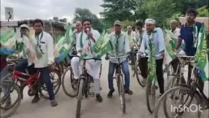 भवानीपुर: भवानीपुर में मतदाता जागरूकता के लिए जदयू कार्यकर्ताओं ने निकाली साइकिल रैली