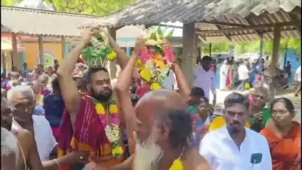 பரமக்குடி: திருவாடி கிராமத்தில் சிவகாளியம்மன் திருக்கோவிலில் வருடாபிஷேக விழா