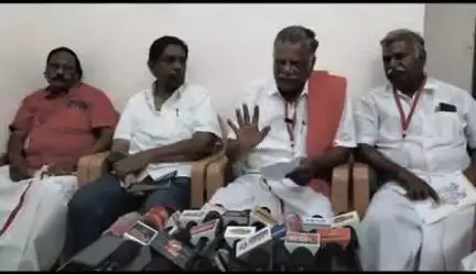 பெரம்பலூர்: "தேர்தல் ஆணையம் பாஜக கட்டுப்பாட்டில் உள்ளது" - ஜெயராமன் நினைவு அரங்கத்தில் CPI மாநில செயலாளர் முத்தரசன் பேட்டி