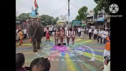 शाढ़ौरा: गज परिक्रमा के साथ मुनि श्री सुधासागर महाराज जी का नगर में हुआ मंगल प्रवेश