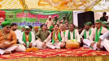 अनूपशहर: जहांगीराबाद के गांव औरंगपुर गढ़िया में भाकियू महाशक्ति की महापंचायत आयोजित हुई