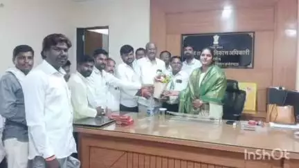 शिरुर अनंतपाळ: नवनियुक्त गट विकास अधिकारी शितल खिंडे यांचा पंचायत समिती कार्यालयात सत्कार