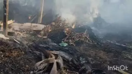 शिवहर: परम्बसन्त गांव में आग लगने से एक घर जलकर राख, 11 हजार वोल्ट के तार से लगी थी आग