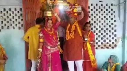 अन्ता: कृष्णा मैरिज गार्डन में सात दिवसीय श्रीमद भागवत कथा का कलश यात्रा के साथ हुआ शुभारंभ