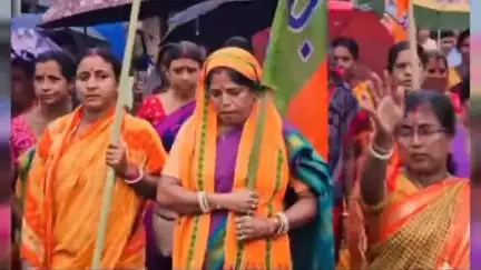 কমলপুর: বামপন্থী বনধের প্রতিবাদে সুরমায় বিজেপির বিক্ষোভ মিছিল