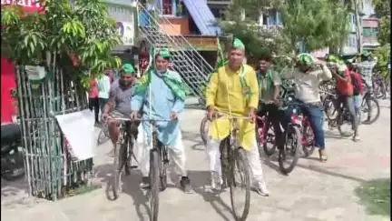 पचरुखी: पचरुखी में मतदाता जागरूकता के लिए निकाली गई साइकिल रैली