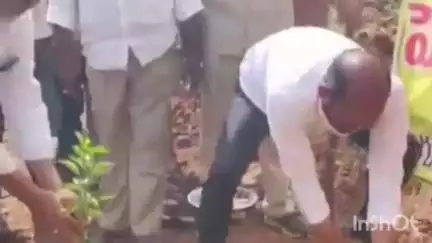 ఉదయగిరి: ఉప ముఖ్యమంత్రి ఆదేశాల మేరకు నందిగుంటలో పండ్ల  మొక్కలు నాటే కార్యక్రమాన్ని శ్రీకారం చుట్టిన ఎమ్మెల్యే కాకర్ల సురేష్