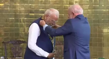 An honour for 140 Crore Indians! 🇮🇳

PM Narendra Modi ji has been conferred with Brazil’s highest civilian honour.