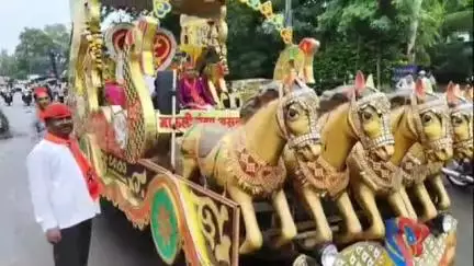 अक्कलकुवा: श्री महाकाली माता मंदिर येथे श्री हनुमानजी व श्री शनिजी महाराज यांच्या मूर्ती प्राणप्रतिष्ठे निमित्त शोभायात्रा
