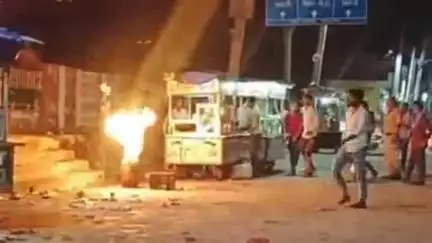 बहादुरगढ़: झज्जर चुंगी पर सिलेंडर में आग लगने से दुकानदारों में हड़कंप