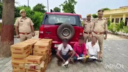 अनूपशहर: जहांगीराबाद पुलिस ने शराब की दुकान में चोरी की वारदात का किया खुलासा, तीन चोरों को किया गिरफ्तार