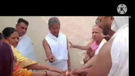 शाढ़ौरा: नगर में 81 फुट ऊंचा भव्य जैन मंदिर बनेगा, धार्मिक अनुष्ठान के साथ आधारशिला रखी गई
