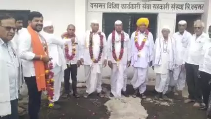 बसमत: रांजोना येथील विविध कार्यकारी सेवा सोसायटीच्या शेतकरी विकास पॅनलच्या सदस्यांची चेअरमन व व्हाईस चेअरमनची निवड बिनविरोध