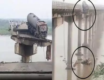 ಗುಜರಾತ್‌ನಲ್ಲಿ ಸೇತುವೆ ಕುಸಿದು ನದಿಗೆ ಬಿದ್ದ ವಾಹನಗಳು; 9 ಜನರು ಸಾವು