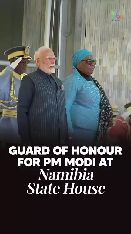 A grand salute to friendship

PM Modi receives a ceremonial welcome with 21-gun salute at Namibia’s State House.