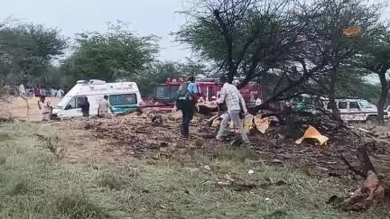 रतनगढ़: रतनगढ तहसील के गांव भानुदा के पास खेत में सेना का फाइटर प्लेन हुआ क्रेश, दो जवान शहीद
