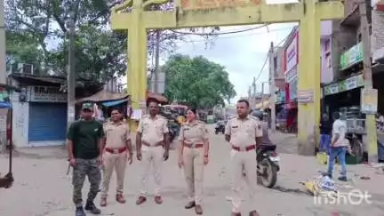 कुर्था: कुर्था पुलिस महागठबंधन के भारत बंद के दौरान सुरक्षा के मद्देनज़र मुस्तैद दिखी