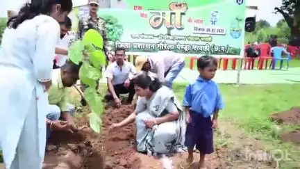 मरवाही: डोंगरिया में मां के नाम वृक्षारोपण अभियान के तहत जिले में एक ही दिन में लगाए गए 46,516 पौधे
