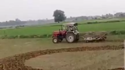 शाहजहांपुर: थाना मदनापुर क्षेत्र में किसान ने ट्रैक्टर से जोत दी एक एकड़ फसल, वीडियो हुआ वायरल