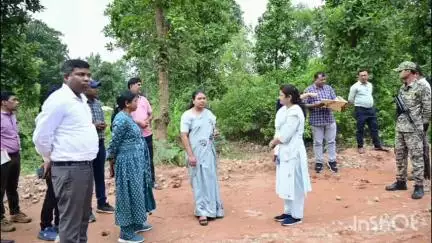 मरवाही: मरवाही में पॉलिटेक्निक कॉलेज भवन के लिए कलेक्टर ने किया स्थल निरीक्षण