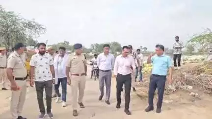 हनुमानगढ़: हनुमानगढ़ जिला कलेक्टर डॉ. खुशाल यादव ने घग्घर बहाव क्षेत्र का किया निरीक्षण