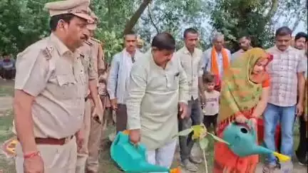बिसवां: रेउसा ब्लॉक में 113 हेक्टेयर जमीन पर क्षेत्रीय विधायक और वन विभाग द्वारा 1 लाख 80 हजार 8 सौ पौधों का रोपण किया गया