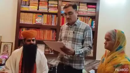 सुजानगढ़: मुख्यमंत्री की ओर से देवस्थान विभाग ने सुजानगढ़ में कानपुरी महाराज का स्वागत किया