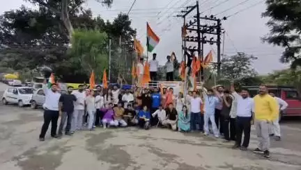 नाहन: एबीवीपी नाहन इकाई ने मनाया स्थापना दिवस, नाहन शहर में निकाली संदेश यात्रा