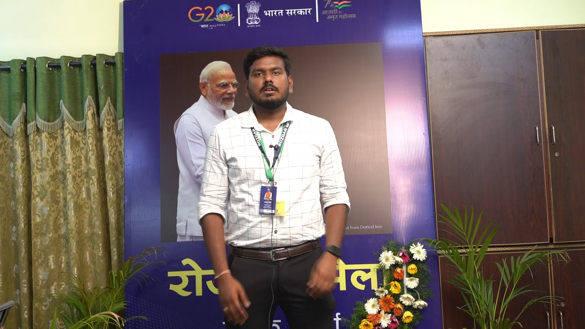 Mr. Nallam Manoj expressed his gratitude to PM Modi ji as he got JE-Civil job in IIT Tirupati #RozgarMela in Vijayawada