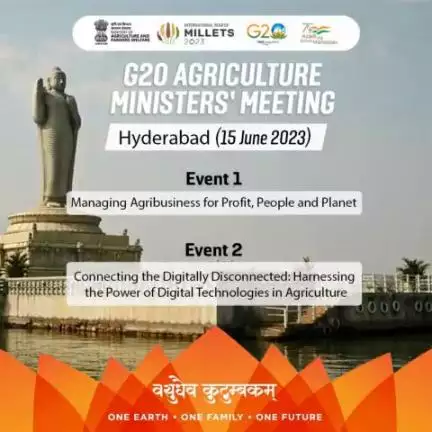 Today, the #G20AMM2023 starts in Hyderabad. The Day1⃣ will be filled with insightful discussions as representatives from diff. countries will share their thoughts on Managing Agribusiness for Profit, People & Planet and Harnessing the Power