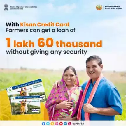 With #KisanCreditCard, the loan without any security has been increased to 1.60 lakh rupees, which used to be 1 lakh earlier. 
#AgriGoI #KisanCreditCard #PMFBY #KCC