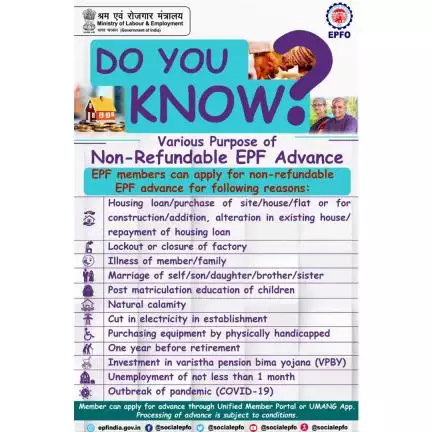 EPF Members can apply for Non-refundable EPF Advance through Unified Member Portal or UMANG App, to avail various benefits.

#servicess #employees #ep