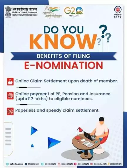 Choose the process of filing e-Nomination for speedy claim settlement.

#AmritMahotsav #epfo #SocialSecurity #PF #pensio