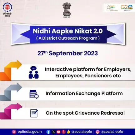 EPFO conducting outreach program in districts under #nidhiaapkenikat 2.0 on 27th September 2023.

#epf #pf #ईपीएफ #पीएफ