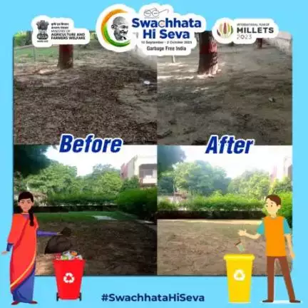 "Swacchta Hi Seva Campaign"

A cleaning drive of the internal boundary wall of the Directorate of Wheat Development was organised today in Gurugram.
#agrigoi #SwachhBharat #SwachtaHiSeva