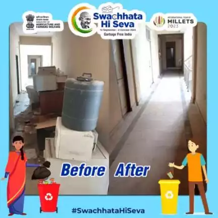 Swachhta Hi Seva Campaign: Cleanliness drive of office premises was conducted today at Centre for Natural Organic and Natural Farming (NCOF), Ghaziabad.

#agrigoi #SwachhBharat #SwachtaHiSeva