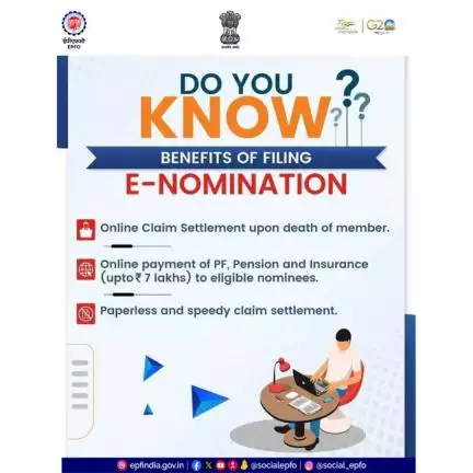 Choose the process of filing e-Nomination for speedy claim settlement.

#epfo #SocialSecurity #PF #pensions #insurance #