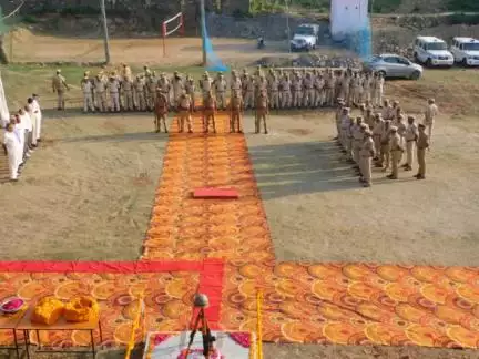 नव सृजित रिजर्व पुलिस लाइन सलंबर में शहीद दिवस समारोह का आयोजन