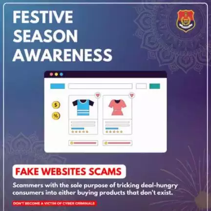 Beware of cyber grinches this festive season!

🕵️‍♂️Cyber scammers are creating fake websites to lure you with unreal deals. 🎁 Protect yourself, shop smart, and share to spread the word! #FestiveSeasonFrauds #StaySafeOnline