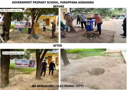 Cleanliness drive conducted under #SwachhtaHiSeva campaign at EPFO BENGALURU.